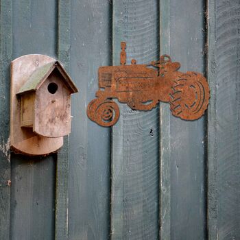 Rusted Metal Tractor Wall Decor Gift For Fathers Day, 9 of 10