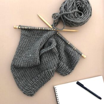 In The Hood 100% Merino Snood Knitting Kit, 4 of 5