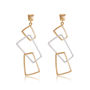 Gold And Silver Earrings With Geometric Elements Geo, thumbnail 2 of 6