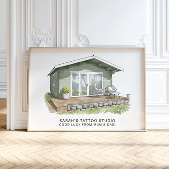 Personalised Watercolour Home And Business Wall Print, 8 of 12