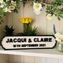 Personalised Civil Ceremony Name Wooden Double Roadsign, thumbnail 5 of 8