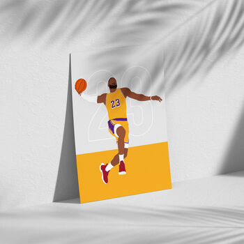 Le Bron James Lakers Basketball Poster, 2 of 4
