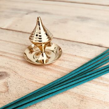 Traditional Brass Incense Burner Ash Catcher, 3 of 5
