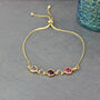 Family Birthstones Sliding Bracelet, thumbnail 3 of 9