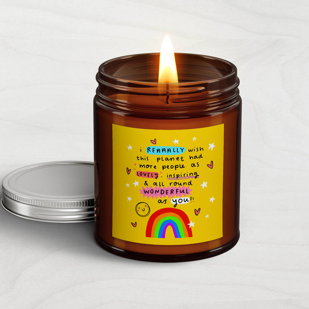 'More People As Wonderful As You' Candle By Arrow Gift Co