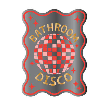 Bathroom Disco Decal Mirror, 7 of 7