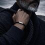 Men's Thick Woven Leather Bracelet, thumbnail 2 of 12