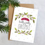 Christmas Card Holly Jolly. Single Card Or Pack Of Six, thumbnail 1 of 2