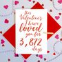Personalised Valentine's Days Loved Calligraphy Card, thumbnail 1 of 2