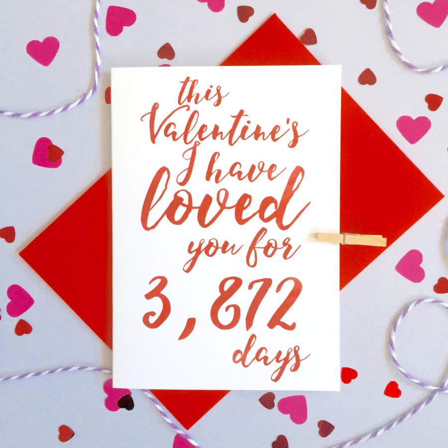 Personalised Valentine's Days Loved Calligraphy Card, 1 of 2
