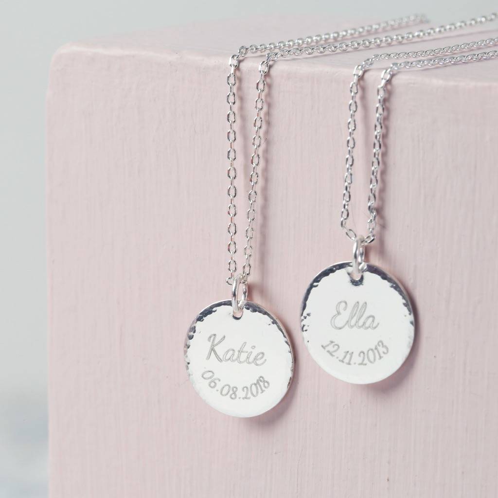 Personalised Christening Pendant Necklace By Lisa Angel