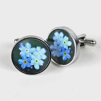 Forget Me Not Cufflinks For Funeral Or Memorial, 4 of 4