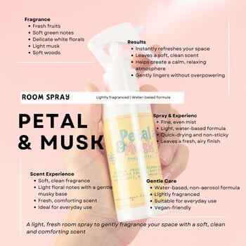 Petals And Musk Daisy Room Spray – Soft Fresh Floral Home Fragrance, 3 of 4