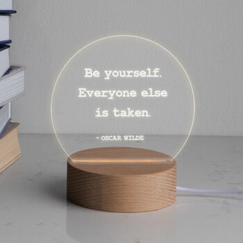 Personalised Motivational Quote Mini Desk Lamp, 7 of 9