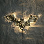 Light Up LED Black Rattan Bat Halloween Decoration, thumbnail 5 of 5