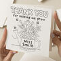 Colour In Teacher Thank You Card, thumbnail 1 of 3