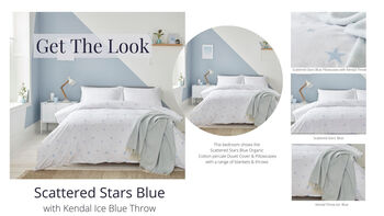 Scattered Stars Blue And White Bed Linen From, 2 of 4
