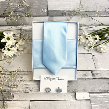 Light Blue Wedding Tie Set, 6 of 10