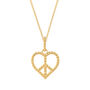 Peace Heart Pendant Necklace Gold Plated, thumbnail 6 of 12