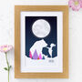 Personalised Bear And Girl Child's Artwork, thumbnail 4 of 8
