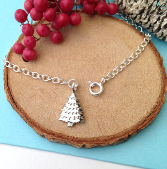 Sterling Silver Christmas Tree Bracelet, 12 of 12