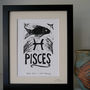 Pisces Star Sign Personalised Print, thumbnail 1 of 3