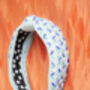 Baby Blue Sprinkle Beaded Twist Knot Headband, thumbnail 4 of 5