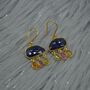 Blue Sapphire Tourmaline Silver Earrings, thumbnail 2 of 7