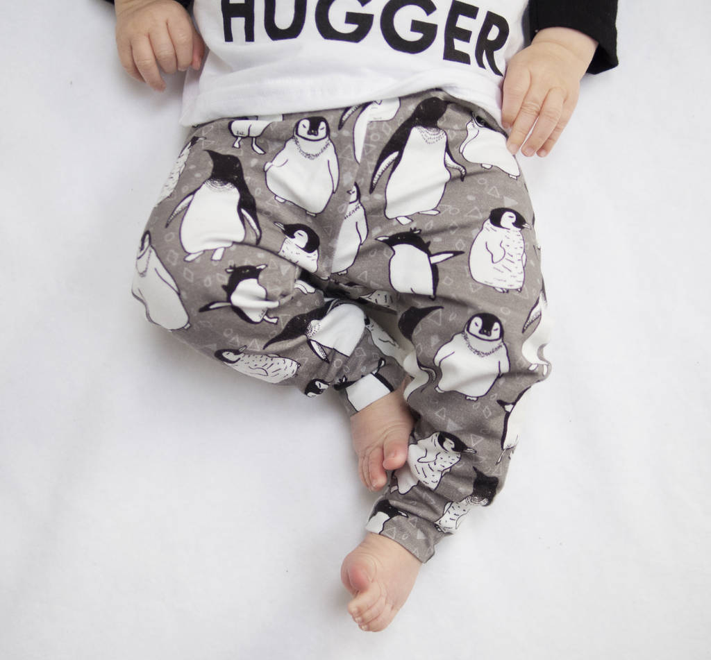 Organic Penguin Baby And Toddler Leggings, 1 of 3