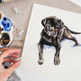 Original Hand Painted Watercolour Dog Portrait | Custom Pet Portrait From Photo, thumbnail 8 of 11