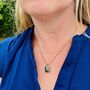 The Rectangle Emerald Necklace, Gold Plated, thumbnail 2 of 9