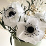 Paper Anemone Bouquet With Preserved And Dried Foliage, thumbnail 3 of 5