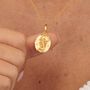 Engraved Gold Plated Scorpio Zodiac Necklace, thumbnail 2 of 9