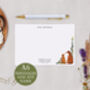 Botanical Fox Personalised Address Note Cards A6 Notecard Set, thumbnail 1 of 6