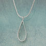 Personalised Silver Secret Message Droplet Necklace, thumbnail 1 of 5