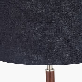 Brushed Silver Wood Effect Table Lamp, 5 of 8