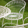 Vintage Cream Two Person Garden Bistro Set, thumbnail 5 of 9
