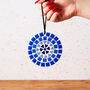 Blue Coaster/Mandala Beginner Mosaic Kit, thumbnail 5 of 9
