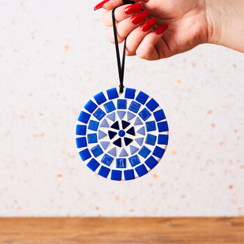 Blue Coaster/Mandala Beginner Mosaic Kit, 5 of 9