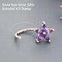 Amethyst Purple Forget Me Not Flower Cz Hoop Earrings, thumbnail 9 of 12