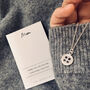 Silver Button Necklace. Thank You Mum Gift, thumbnail 3 of 5