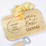Personalised World's Best Wooden Coaster Tray, thumbnail 4 of 8