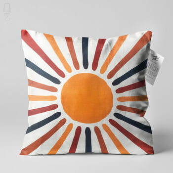 Multicoloured Sunburst Geometric Lumbar Cushion Cover, 7 of 12