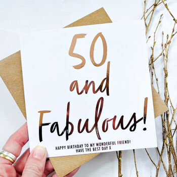 Fifty And Fabulous | 50th Birthday Card For Her, 2 of 3