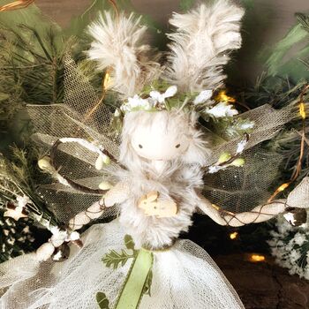 Christmas Woodland Bunny Fairy Tree Topper, 9 of 11