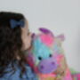 Personalised Large Highland Cow Rainbow Soft Toy, thumbnail 6 of 7