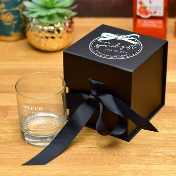 Golfer Dictionary Definition Whiskey Glass And Golf Balls Gift Set, 6 of 6