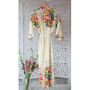 Orchard Blossom Organic Cotton Kimono Dressing Gown, thumbnail 2 of 6
