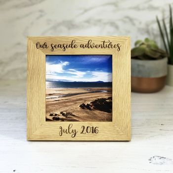Personalised Square Solid Oak Photo Frame, 2 of 2