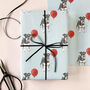 Schnauzer Dog And Balloon Wrapping Paper, thumbnail 1 of 4